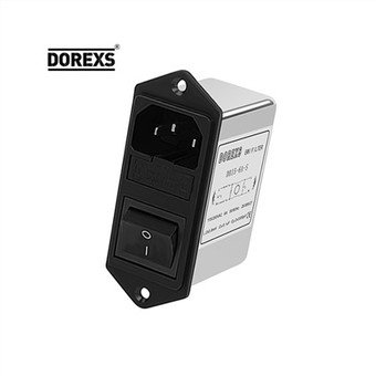 IEC Inlet with Safety Tube and Switch EMI Filter